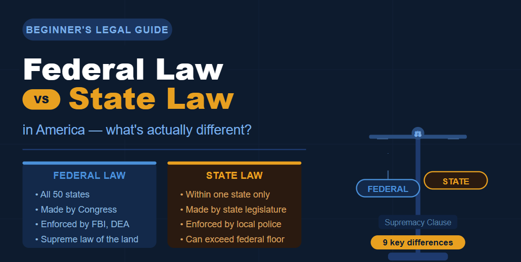 9 Key Differences Between Federal Law and State Law in America