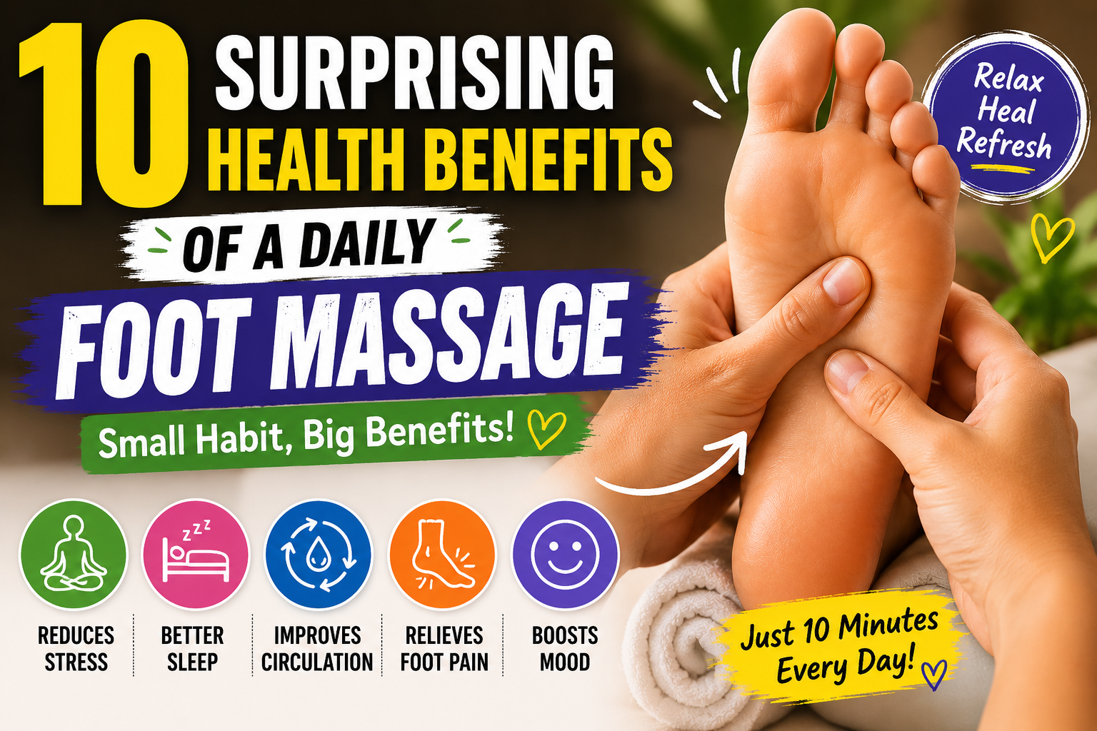 10 Surprising Health Benefits of a Daily Foot Massage