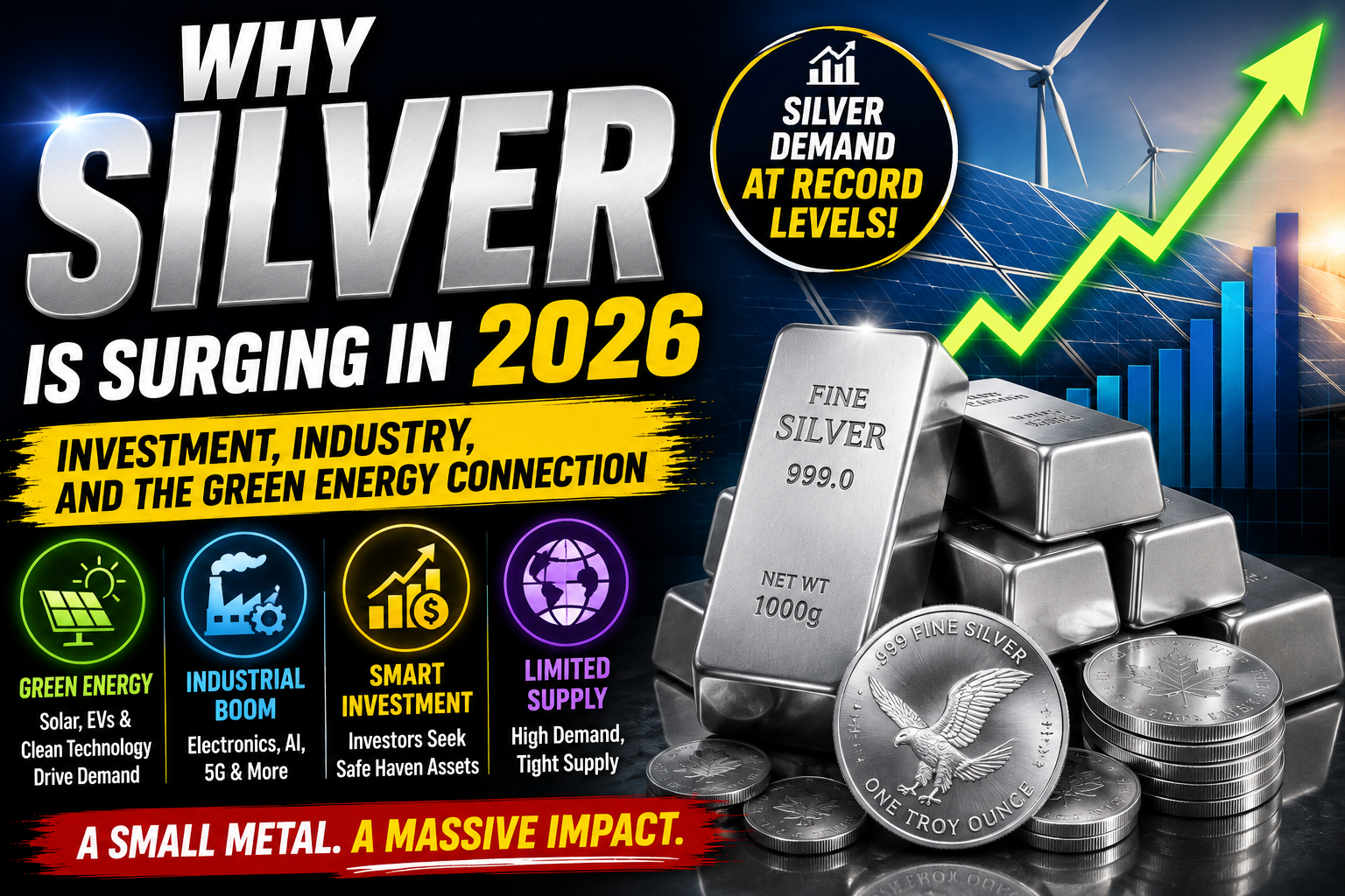 Why Silver Is Surging in 2026 – Investment and Green Energy Boom