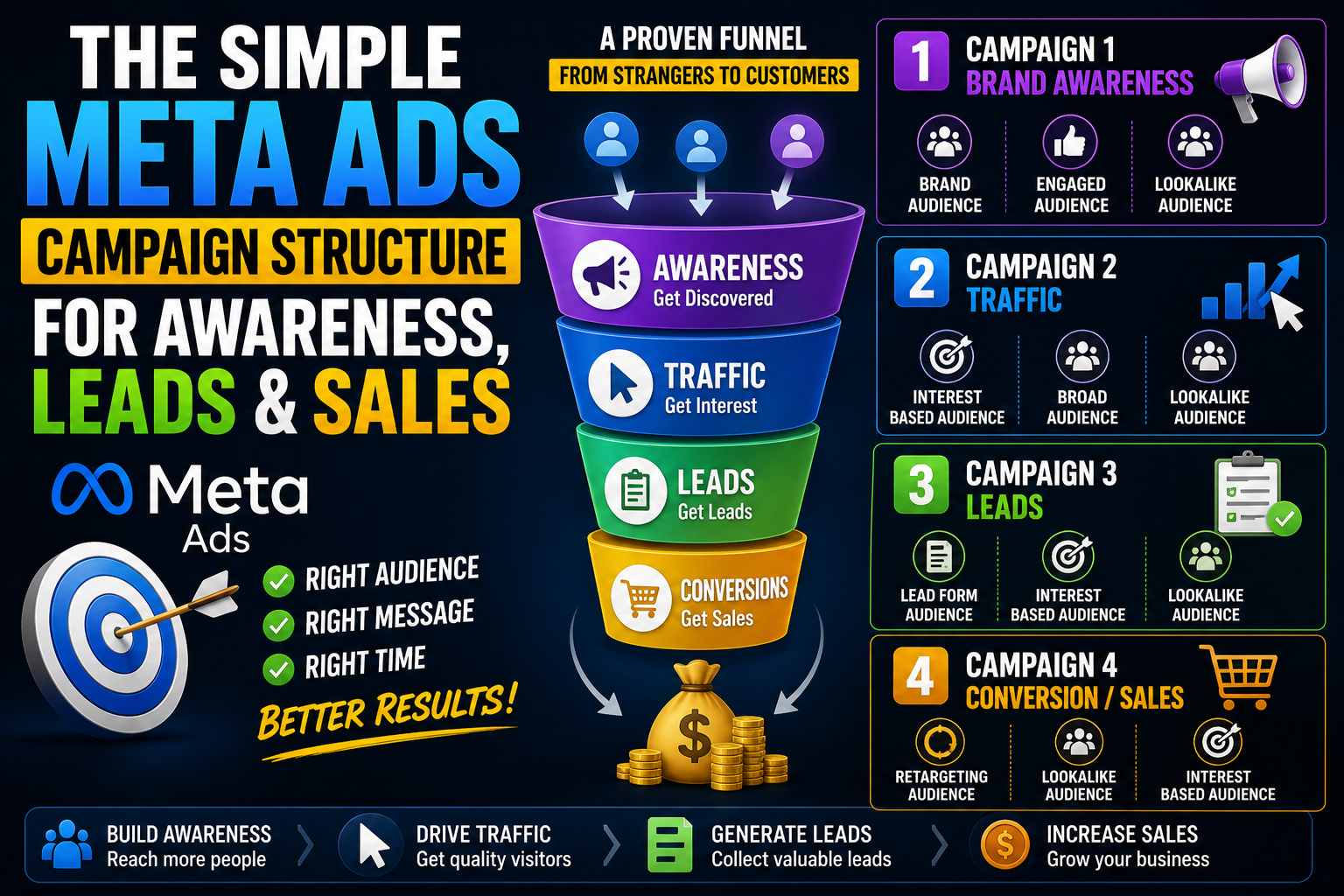 Meta Ads Campaign Structure Guide for Awareness, Leads & Sales