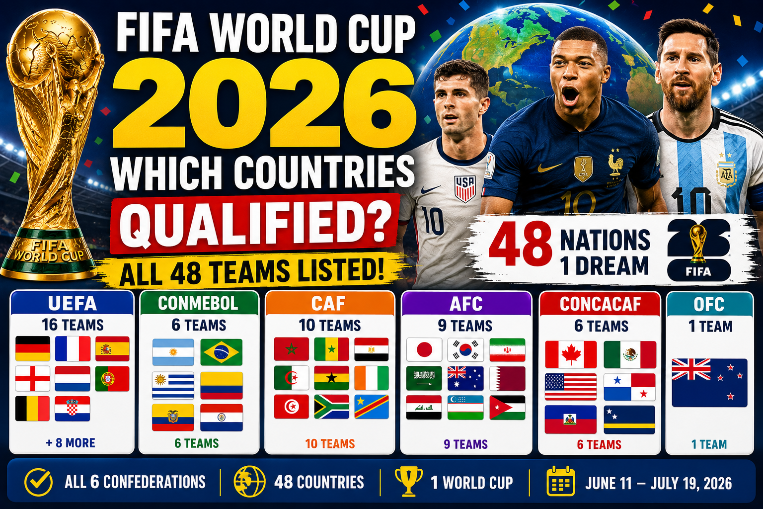 Which Countries Qualified for FIFA World Cup 2026