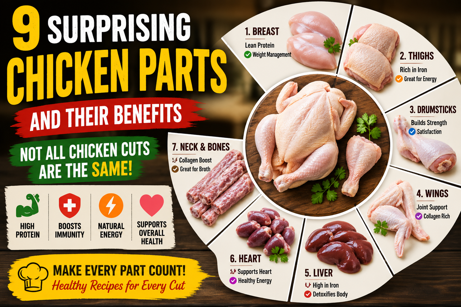 9 Surprising Chicken Parts and Their Benefits: Not All Chicken Cuts Are the Same