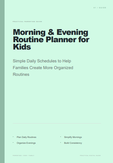 Morning & Evening Routine Planner for Kids: Simple Daily Schedules for Families