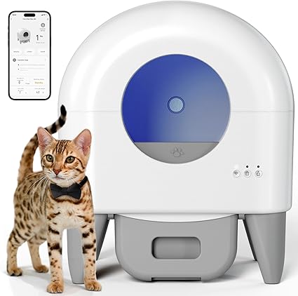 Self Cleaning Litter Box 95l Automatic Smart Cat Litter Box For Multiple Cats With App Control And Safety Sensors
